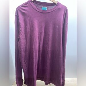 American Eagle Outfitters Deep Purple Long Sleeve Tee